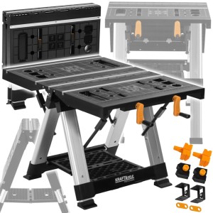 STÓŁ STOLIK ROBOCZY I ZACISKOWY SKŁADANY 350KG 84x81x63CM 