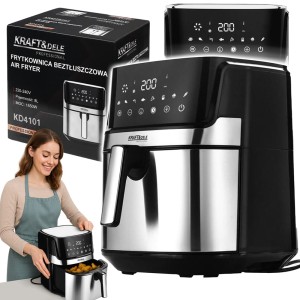 FRYTKOWNICA BEZTŁUSZCZOWA AIR FRYER 8L NIEPRZYWIERAJĄCA 1850W EKRAN LCD