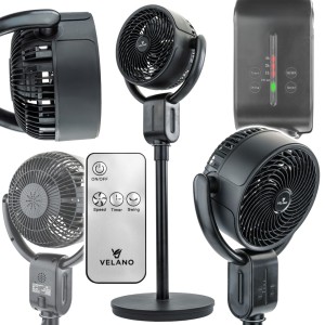 WENTYLATOR PODŁOGOWY WIATRAK STOJĄCY TIMER REGULACJA NACHYLENIA PILOT 50W