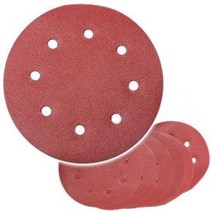 PAPIER ŚCIERNY KRĄŻEK DO SZLIFIERKI 190MM RZEP P240 8 OTWORÓW 10 sztuk