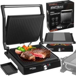 MOCNY GRILL ELEKTRYCZNY 2400W DO KANAPEK PANINI OPIEKACZ TOSTER TACKA 230V