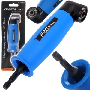 UCHWYT WKRĘTARKI PRZYSTAWKA BITÓW ADAPTER KĄTOWY PRZEKŁADNIA HEX 1/4" 155mm