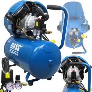 KOMPRESOR SPRĘŻARKA POWIETRZA 60L 2-TŁOKI 2,2KW REGULATOR CIŚNIENIA 230V