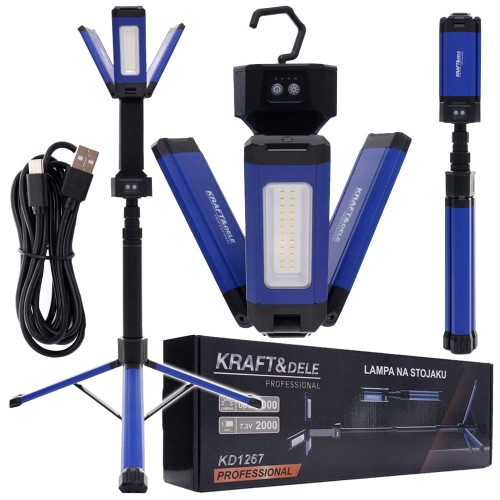 Lampa Budowlana Halogen na Stojaku zmienna 2000 Lm Kraft&amp;Dele 4000 Amh_1.jpg