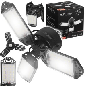 LAMPA LAMPKA WARSZTATOWA LED SUFITOWA SKŁADANA 80W 8500LM SOLIDNA