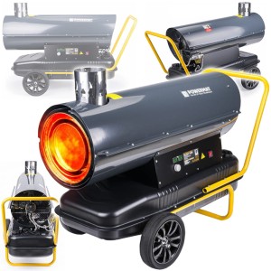 NAGRZEWNICA OLEJOWA 65kW Z KOMINEM SPALINOWA DMUCHAWA + TERMOSTAT LCD PIEC