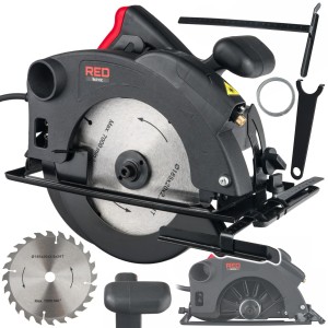 PIŁA TARCZOWA PILARKA RĘCZNA DO DREWNA Z LASEREM 2250W PRZECINARKA 185 MM