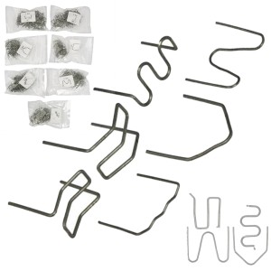 ZSZYWKI DO SPAWANIA ZGRZEWANIA PLASTIKU ZESTAW 800 SZTUK 8 WZORÓW 0,6 0,8mm