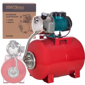 POMPA HYDROFOR ELEKTRYCZNY 1300W 6000L/H 50L DO STUDNI OGRODU I INSTALACJI