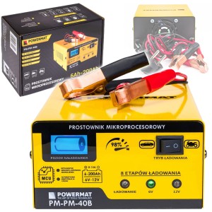 PROSTOWNIK AKUMULATOROWY MIKROPROCESOROWY 15A SAMOCHODOWY 6V 12V ŁADOWARKA
