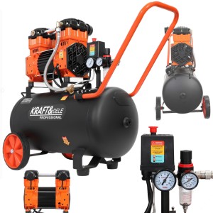 KOMPRESOR BEZOLEJOWY SPRĘŻARKA 2200 50L 295L/MIN 10BAR TŁOKI KARBONOWE