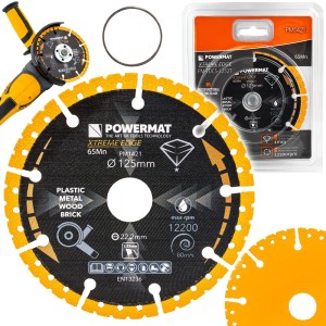 TARCZA DIAMENTOWA UNIWERSALNA DO METALU DREWNA CEGIEŁ CERAMIKI PCV 125 MM