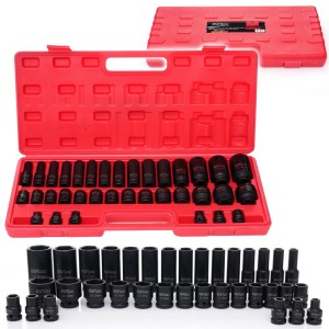 ZESTAW NASADEK NASADKI UDAROWE 1/2" 35 szt. DŁUGIE KRÓTKIE 8-32mm WALIZKA 