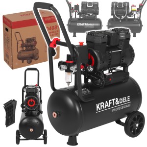 KOMPRESOR BEZOLEJOWY SPRĘŻARKA 24L CICHY SEPARATOR 1450W 249 l/min