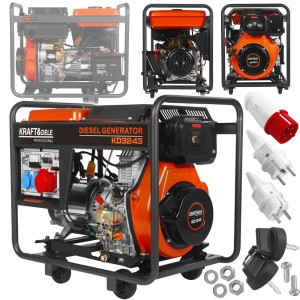 AGREGAT PRĄDOTWÓRCZY GENERATOR PRĄDU 3-FAZOWY 7kW/7000W DIESEL 230V/400V 