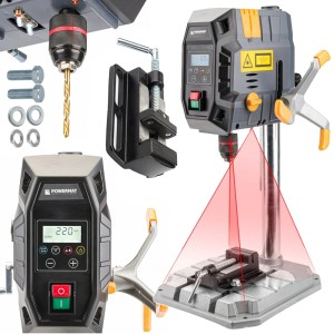 PRECYZYJNA WIERTARKA STOŁOWA KOLUMNOWA LASER 1000W 230V/50Hz + LCD