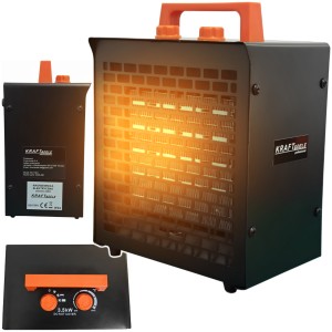NAGRZEWNICA ELEKTRYCZNA GRZEJNIK FARELKA 3500W 220‑240 V Z TERMOSTATEM