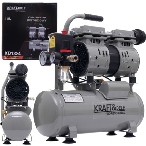 KOMPRESOR BEZOLEJOWY SPRĘŻARKA POWIETRZA 9L 550W 155L/min 8 BAR