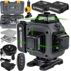 POZIOMICA LASEROWA LASER KRZYŻOWY ZIELONY SAMOPOZIOMUJĄCA 4D 360° 16 LINII