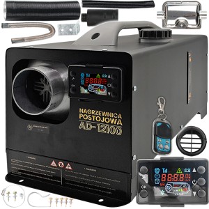 NAGRZEWNICA OLEJOWA OGRZEWANIE POSTOJOWE 12kW DMUCHAWA 12V/24V/230V DIESEL
