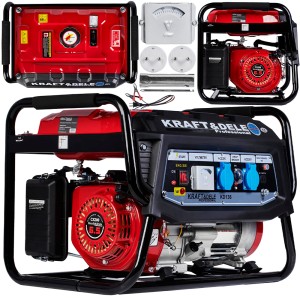 AGREGAT PRĄDOTWÓRCZY GENERATOR PRĄDU 3000W 7KM 12V/230V/50Hz BENZYNA