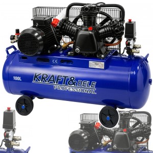 KOMPRESOR OLEJOWY 100L 400V 3 TŁOKI 650L/MIN SPRĘŻARKA POWIETRZA