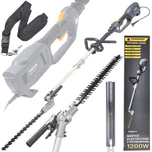 NOŻYCE ELEKTRYCZNE DO ŻYWOPŁOTU GAŁĘZI KRZEWÓW NA WYSIĘGNIKU 1200W 405mm
