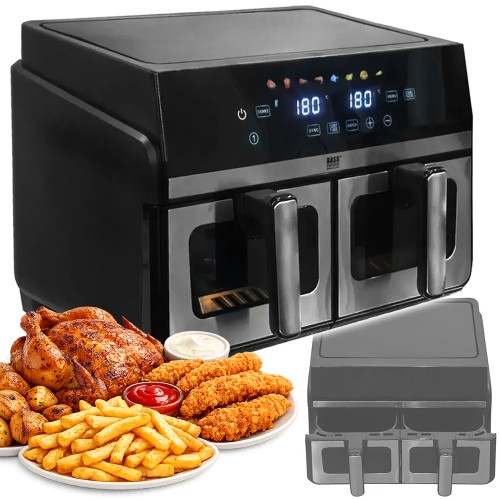 Frytkownica beztłuszczowa Air Fryer dwu komorowa 2x4,5L Bass Polska_1.jpg