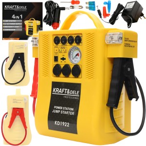 JUMP STARTER 4W1 URZĄDZENIE WIELOFUNKCYJNE ROZRUCH KOMPRESOR LATARKA 