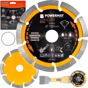 TARCZA DIAMENTOWA 125mm 9T DO BETONU CERAMIKI GRANITU CEGŁY 22.2mm 12200rpm