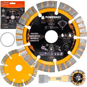 TARCZA DIAMENTOWA 2,8mm 125mm 9T DO CERAMIKI BETONU CEGŁY 22,2mm 12200rpm