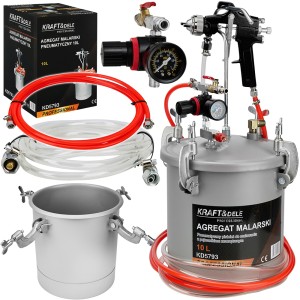 AGREGAT MALARSKI PNEUMATYCZNY 10L Pistolet lakierniczy 2,0mm +AKCESORIA