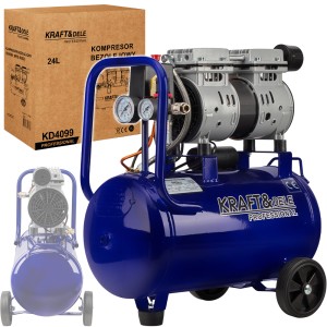 KOMPRESOR BEZOLEJOWY SPRĘŻARKA POWIETRZA 24L 1200W 220L/min 230V/50Hz