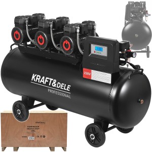 KOMPRESOR BEZOLEJOWY 200L 3x2200W + SEPARATOR I MANOMETR Z GLICERYNĄ