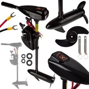 WYDAJNY SILNIK ZABURTOWY ELEKTRYCZNY DO ŁODZI PONTONÓW 12V 50lbs 408W 30cm