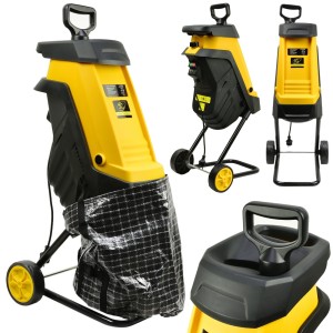 ROZDRABNIACZ ELEKTRYCZNY OGRODOWY DO GAŁĘZI 2000W NOŻYCOWY 39MM KOSZ 50L
