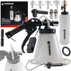 ZESTAW DO ODPOWIETRZANIA HAMULCÓW 0,71L 1L ADAPTERY 21-41mm 90-120psi 1/4"