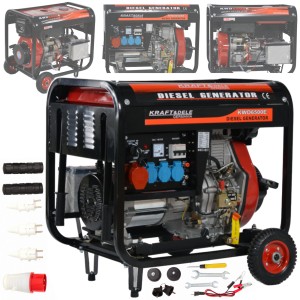 AGREGAT PRĄDOTWÓRCZY GENERATOR DIESEL 6500W 12/230/380V 4-SUW TRÓJFAZOWY