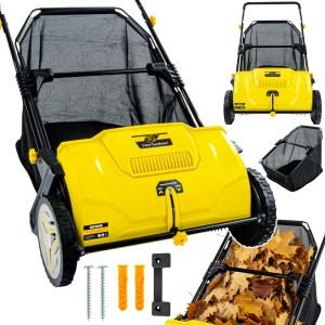 ZBIERACZ DO LIŚCI ZAMIATARKA RĘCZNA 530 MM DO LIŚCI TRAWY Z KOSZEM 100 L