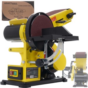 SZLIFIERKA STOŁOWA TAŚMOWA TALERZOWA 650W CZOŁOWA DO DREWNA METALU 230V