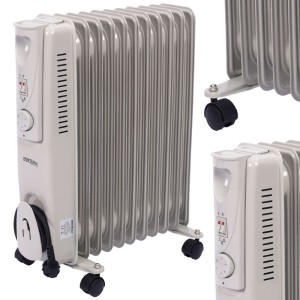 GRZEJNIK ELEKTRYCZNY OLEJOWY 3 POZIOMY GRZANIA 2500W TERMOSTAT 