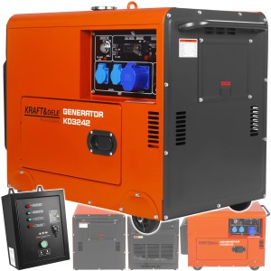 AGREGAT PRĄDOTWÓRCZY GENERATOR PRĄDU JEDNOFAZOWY 230V 7KW 10KM DIESEL + ATS