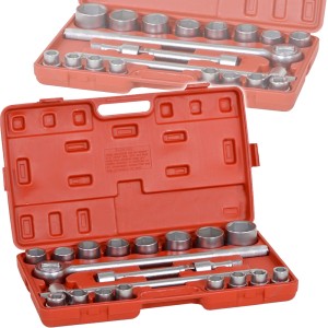 NASADKI 3/4" 12-KĄTNE 19-50mm GRZECHOTKA ZESTAW NASADEK 21el WALIZKA