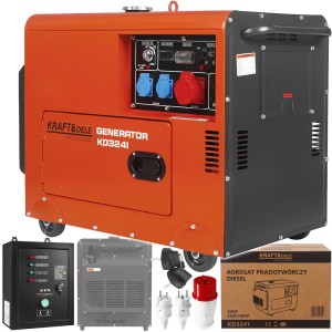 AGREGAT PRĄDOTWÓRCZY GENERATOR PRĄDU 7kW 7000W 230V/400V 3-FAZ DIESEL + ATS
