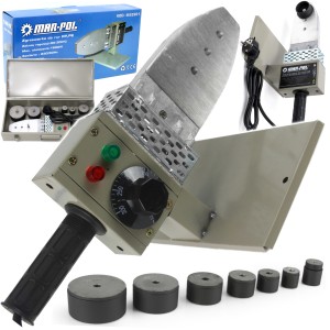 ZGRZEWARKA DO ZGRZEWANIA RUR PP PVC PE PB 1100W 16-63mm +7 MATRYC ZESTAW