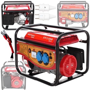 AGREGAT PRĄDOTWÓRCZY GENERATOR PRĄDU 1500W 12/230V JEDNOFAZOWY AVR BENZYNA 