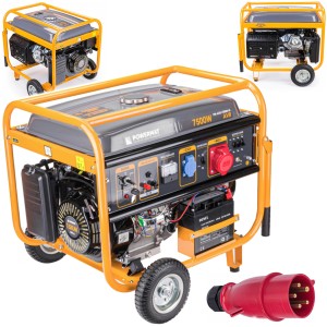AGREGAT PRĄDOTWÓRCZY GENERATOR PRĄDU BENZYNA 7500W 230V/400V AVR