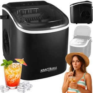 PRZENOŚNA KOMPAKTOWA KOSTKARKA MASZYNKA DO LODU ZBIORNIK 1,2L 220V / 50Hz