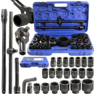 KLUCZE NASADOWE NASADKI UDAROWE ZESTAW TIR 3/4'' 1" 26 ELEMENTÓW Cr-Mo