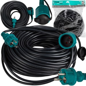 PRZEDŁUŻACZ 40M OGRODOWY DO KOSIARKI BUDOWLANY DŁUGI 230V 3x1,5mm 16A 3500W